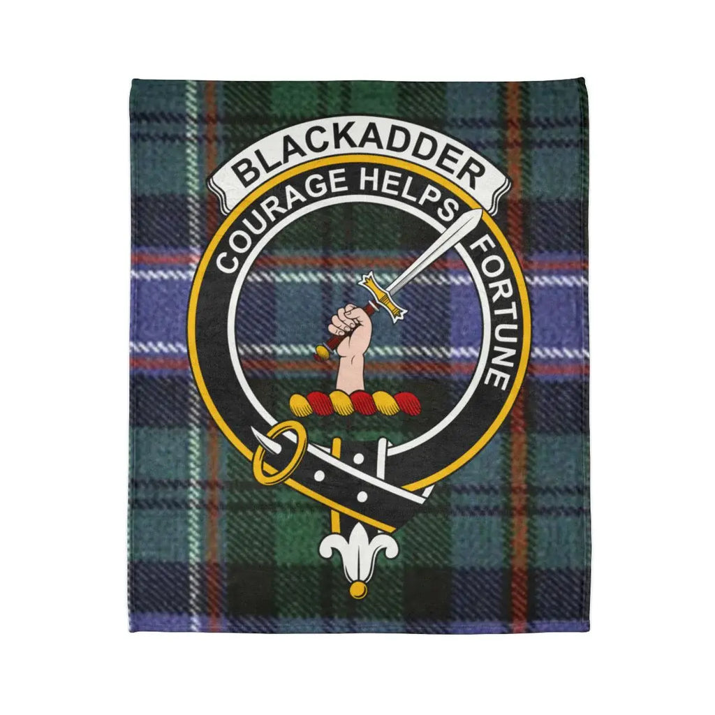 Blackadder Courage Helps Fortune Tartan Pattern Blanket