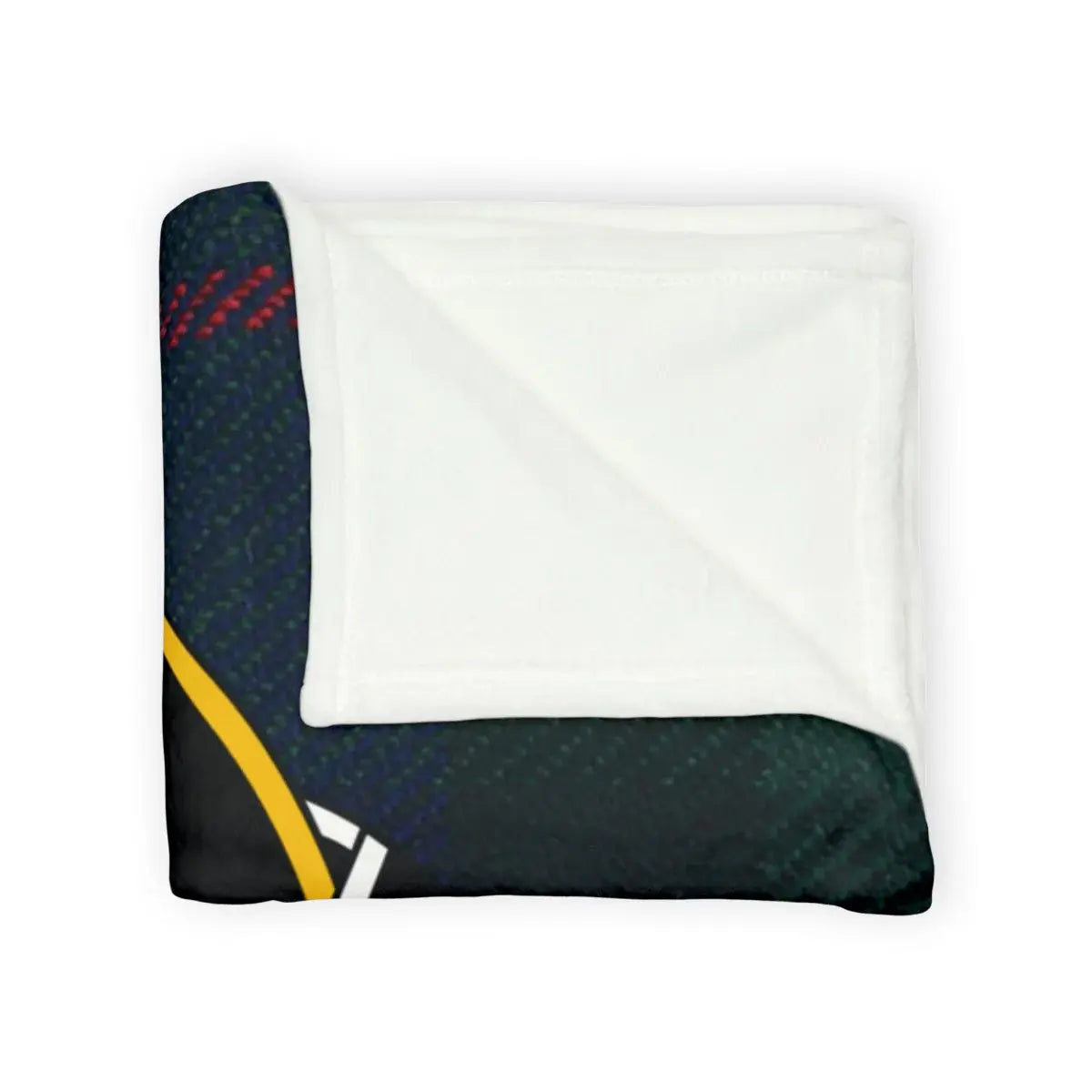 Blair tartan printed throw blanket folded — clan crest design, lightweight polyester, 50x60