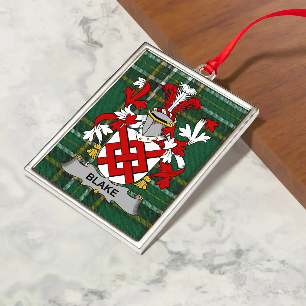 Rustic Tartan Crest Ornament for Family Heritage product