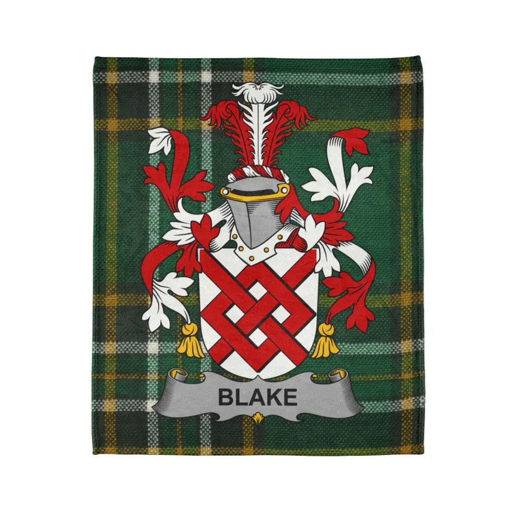 Blake Family Crest Tartan Blanket