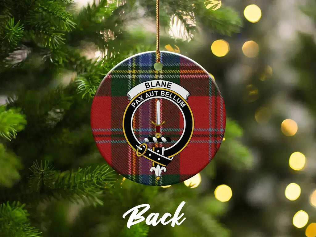 Blane Pax Aut Bellum Tartan Round Ornament product