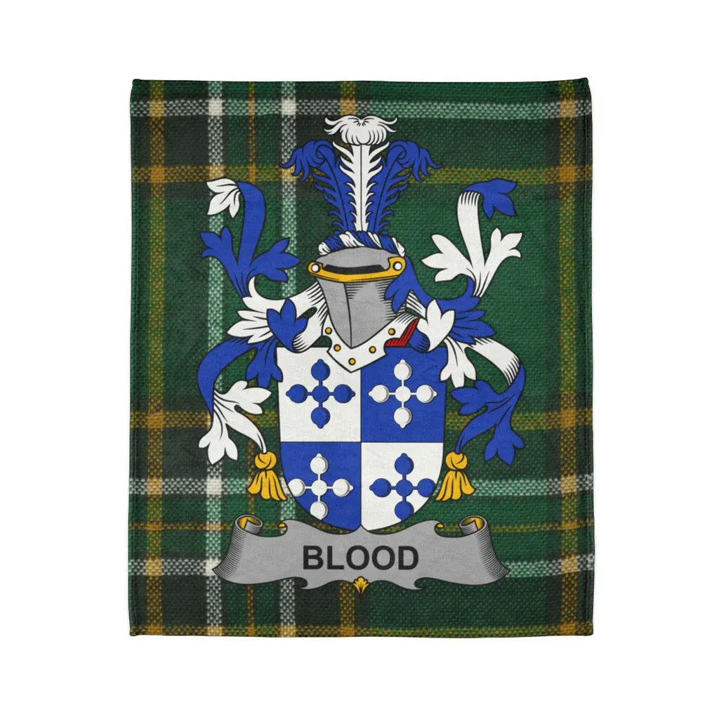 Blood Coat of Arms with Tartan Background