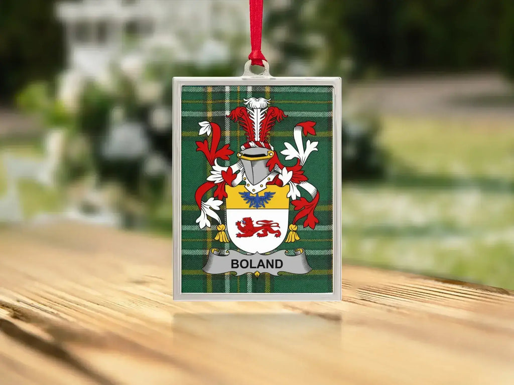 Personalized Boland Family Crest Ornament product type