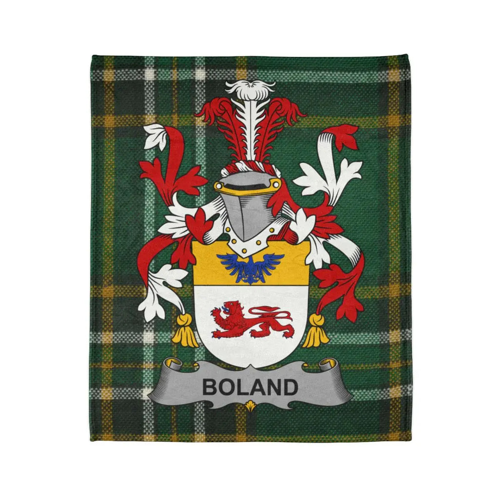 Boland Family Coat of Arms Crest Design Blanket