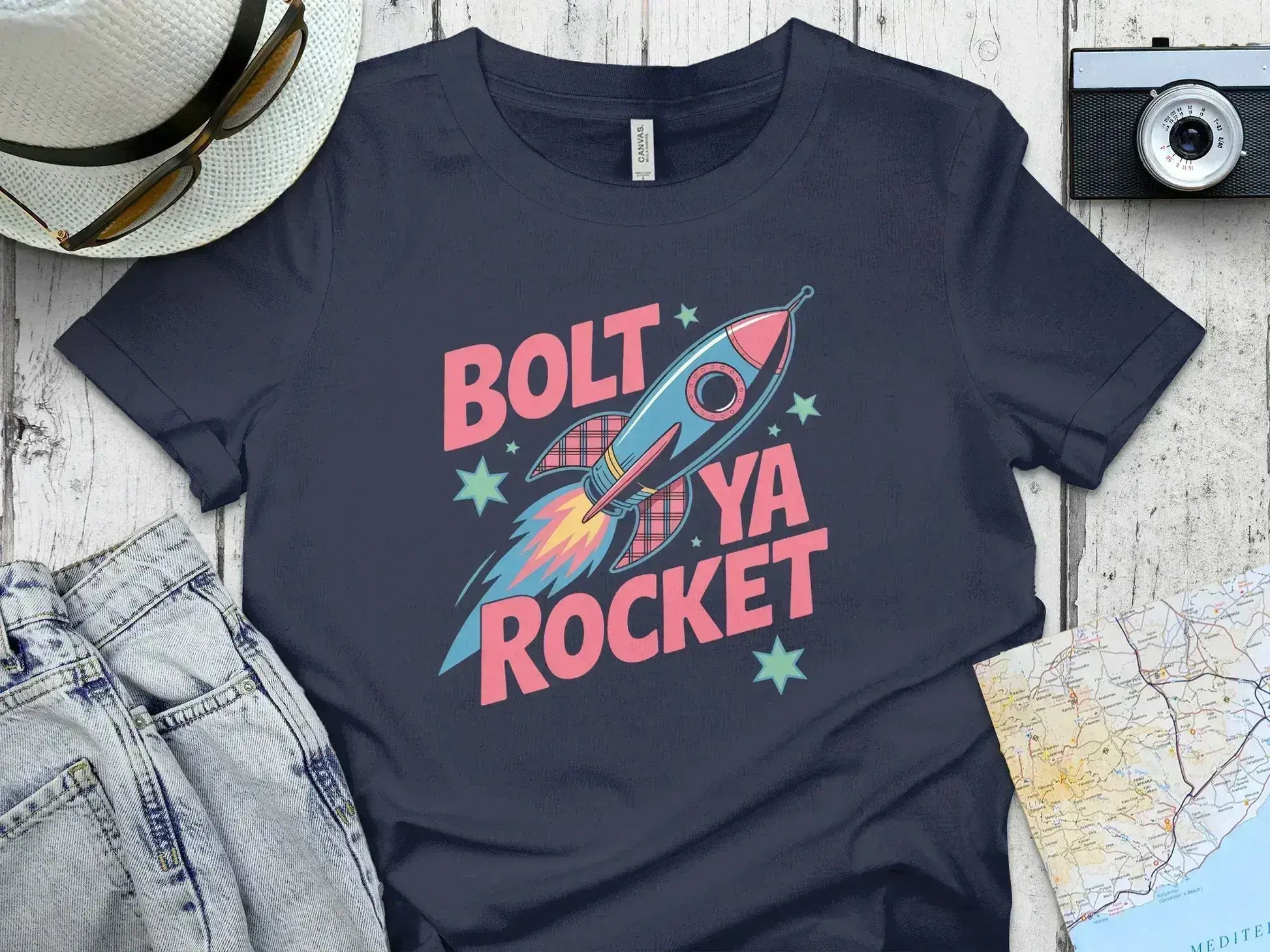 Bolt Ya Rocket Graphic T-shirt for Unique Fashion product