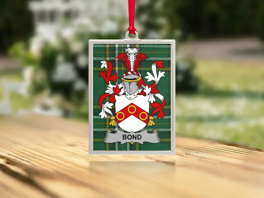 Bond Family Crest Personalized Ornament product