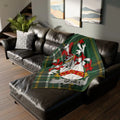 Custom Green Bond Family Crest Couch Blanket