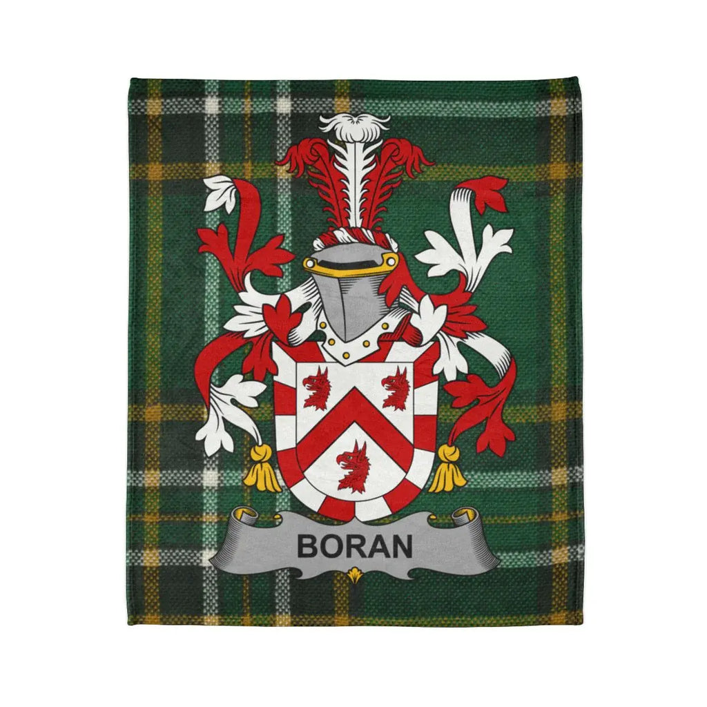 Family Crest Blanket with Coat of Arms Boran Design