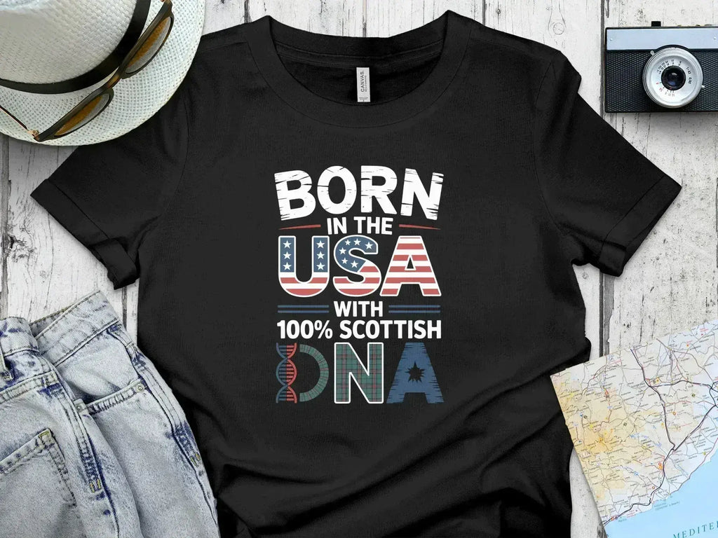 Born in the USA 100% Scottish DNA T-shirt product