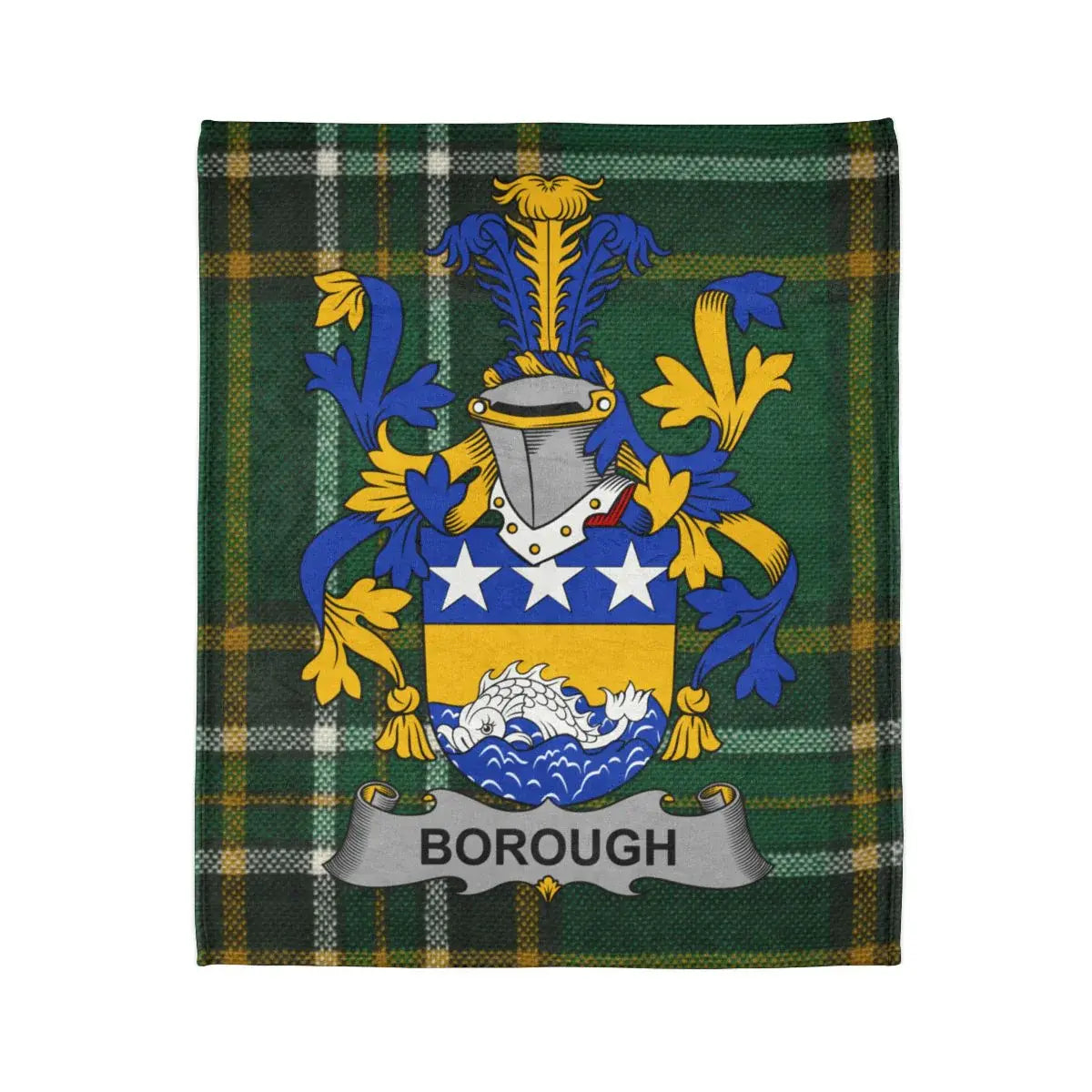 Borough Family Crest Plaid Decorative Blanket