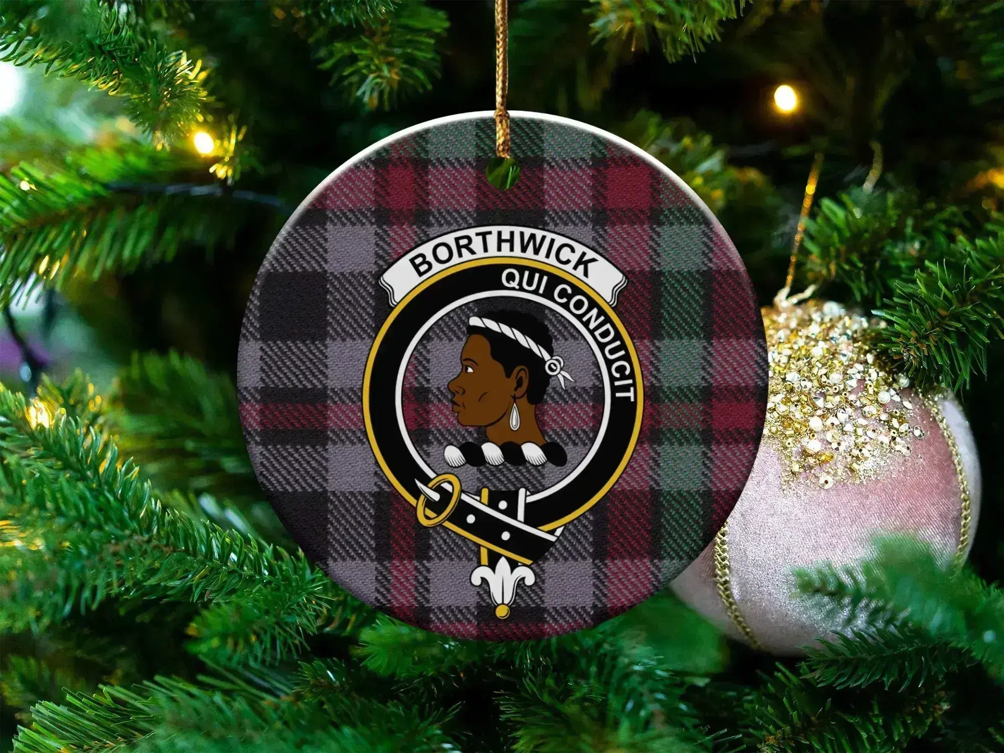 Borthwick Qui Conducit Tartan Ornament product