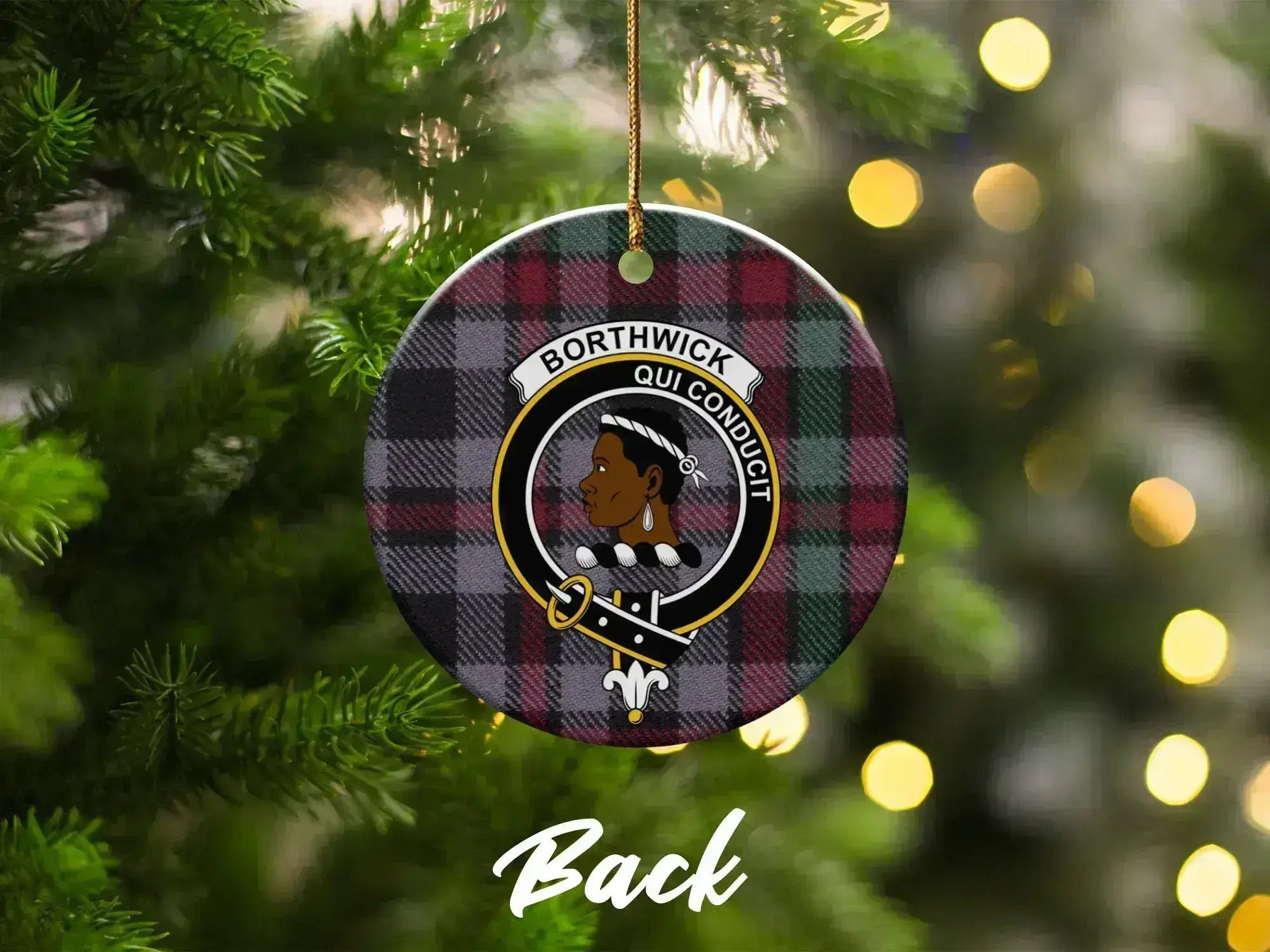 Borthwick Qui Conducit Festive Christmas Ornament product type