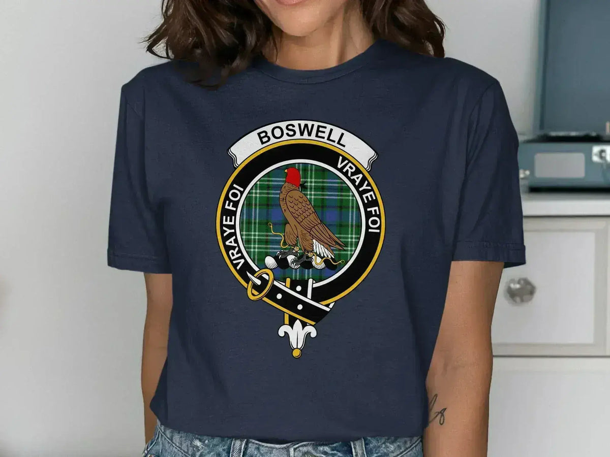 Boswell t-shirt & sweatshirt with clan crest design — alternate view