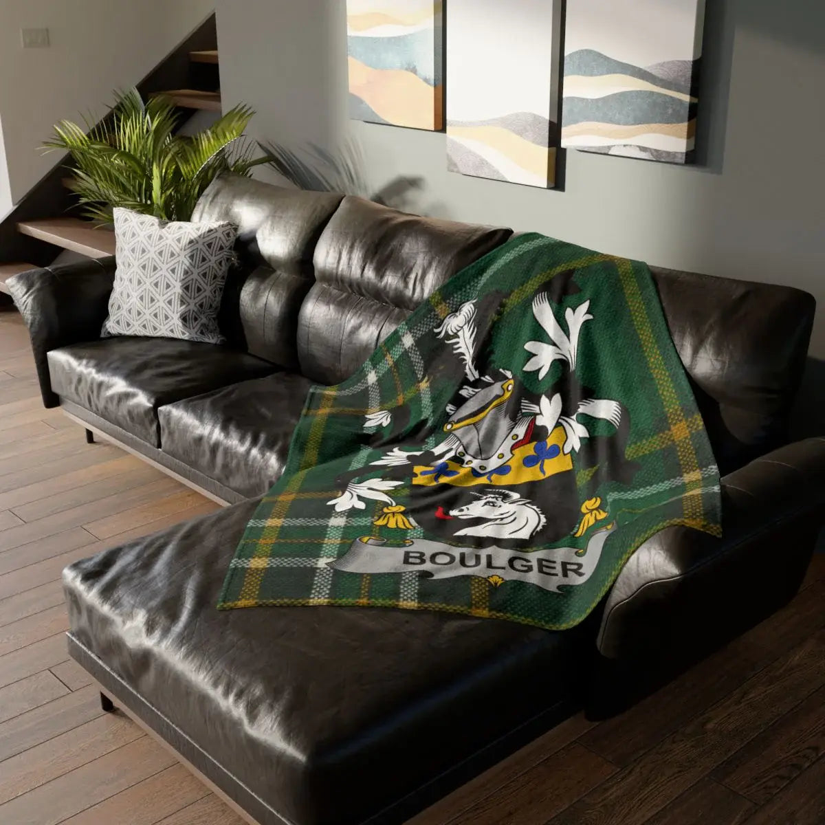Boulger Family Crest Decorative Throw Blanket