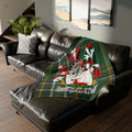 Personalized Bowen Family Crest Green Tartan Blanket