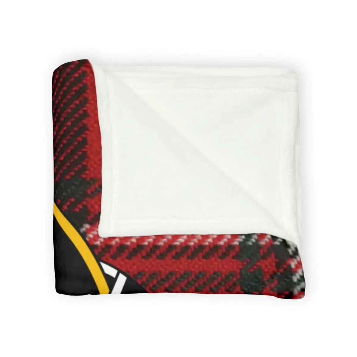 Boyd Confido tartan throw blanket laid flat — 100% polyester, 50x60 size
