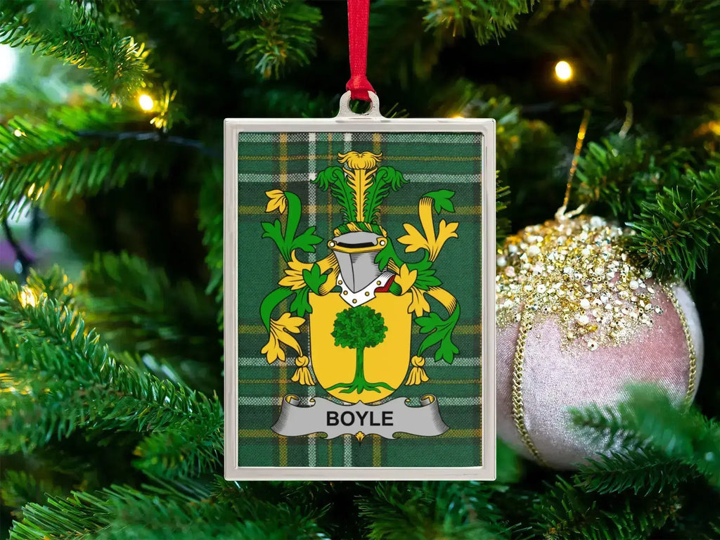 Personalized Boyle Family Crest Plaque Holiday Ornament product