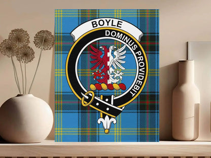 Boyle Scottish Tartan Crest Canvas Wrap - Celtic Ancestry Gifts