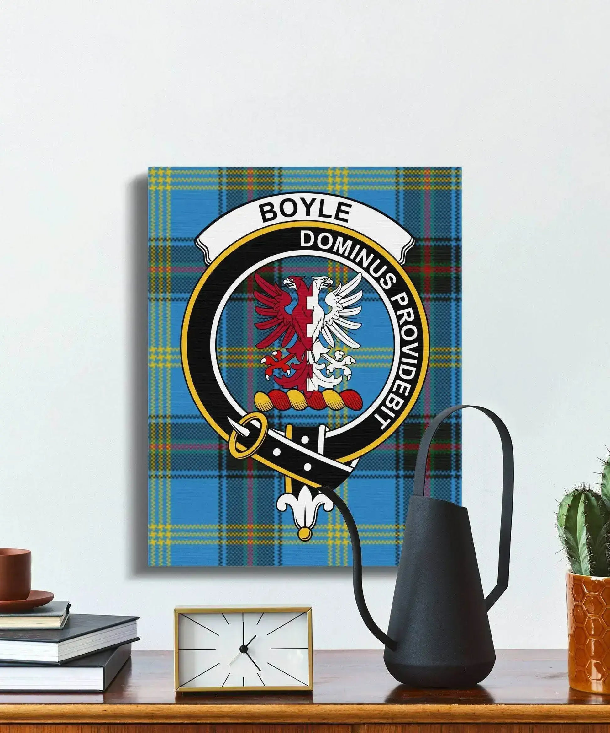 Boyle Scottish Tartan Crest Canvas Wrap - Celtic Ancestry Gifts