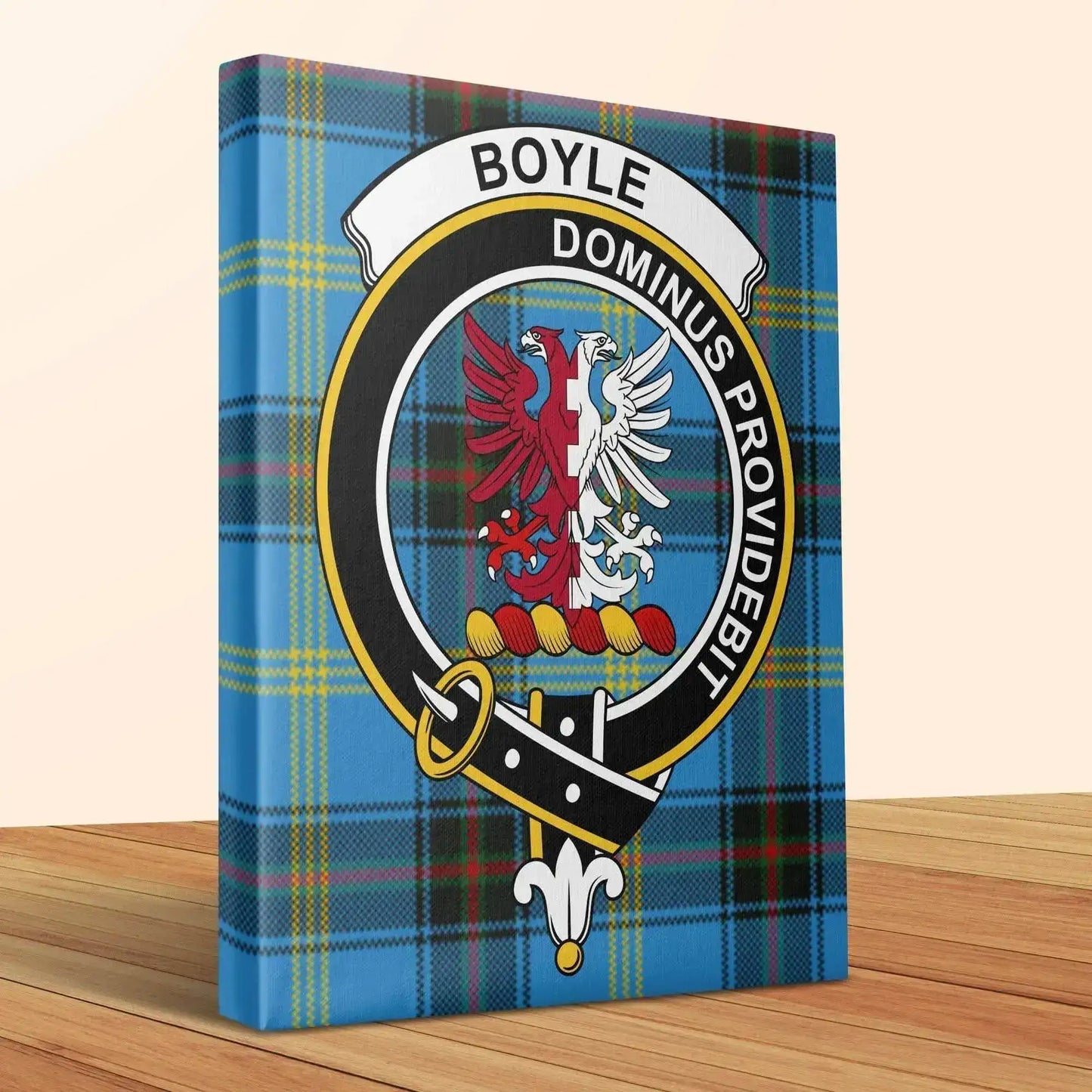Boyle Scottish Tartan Crest Canvas Wrap - Celtic Ancestry Gifts