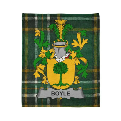 Boyle Family Crest Tartan Plaid Blanket