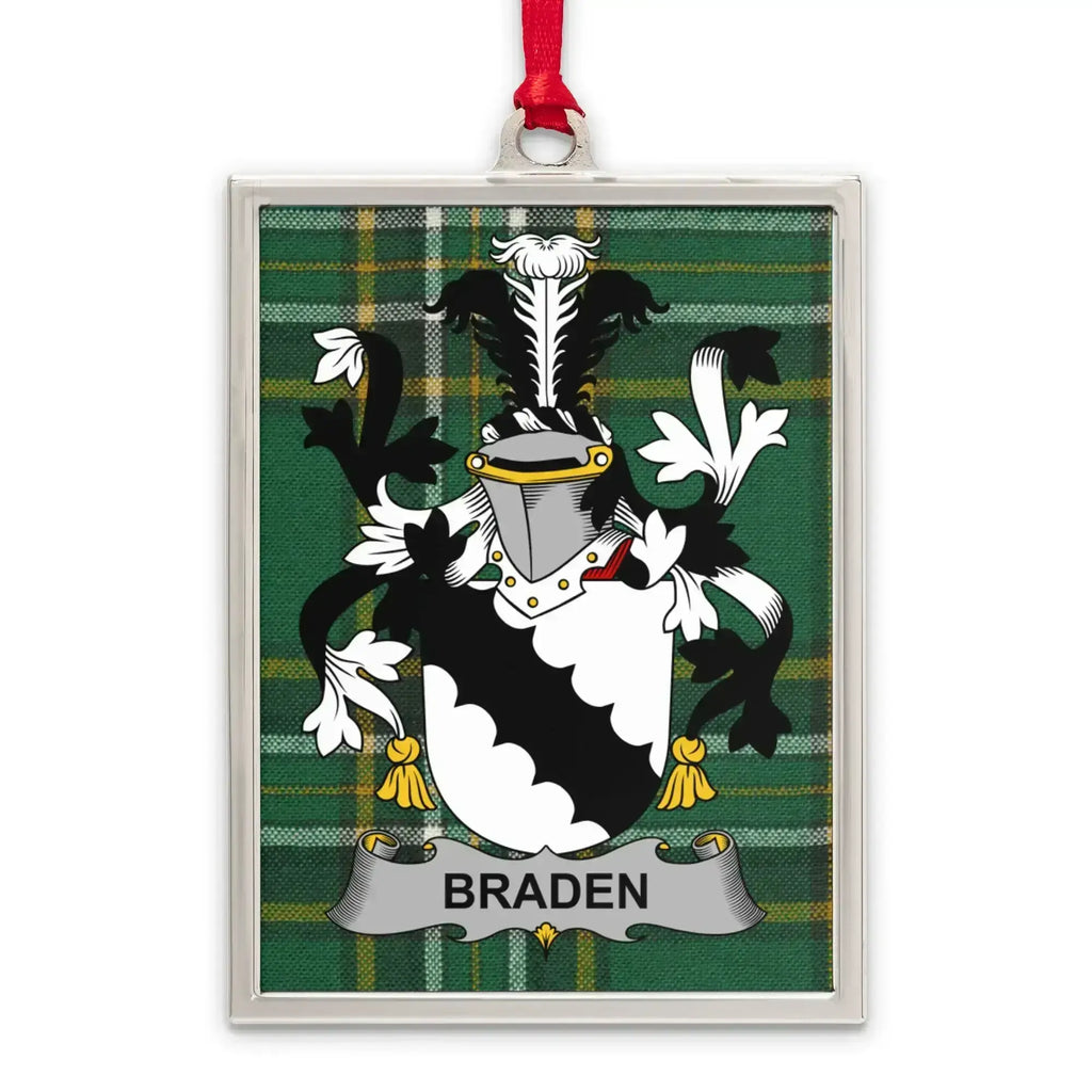 Braden Family Crest Tartan Plaid Ornament product