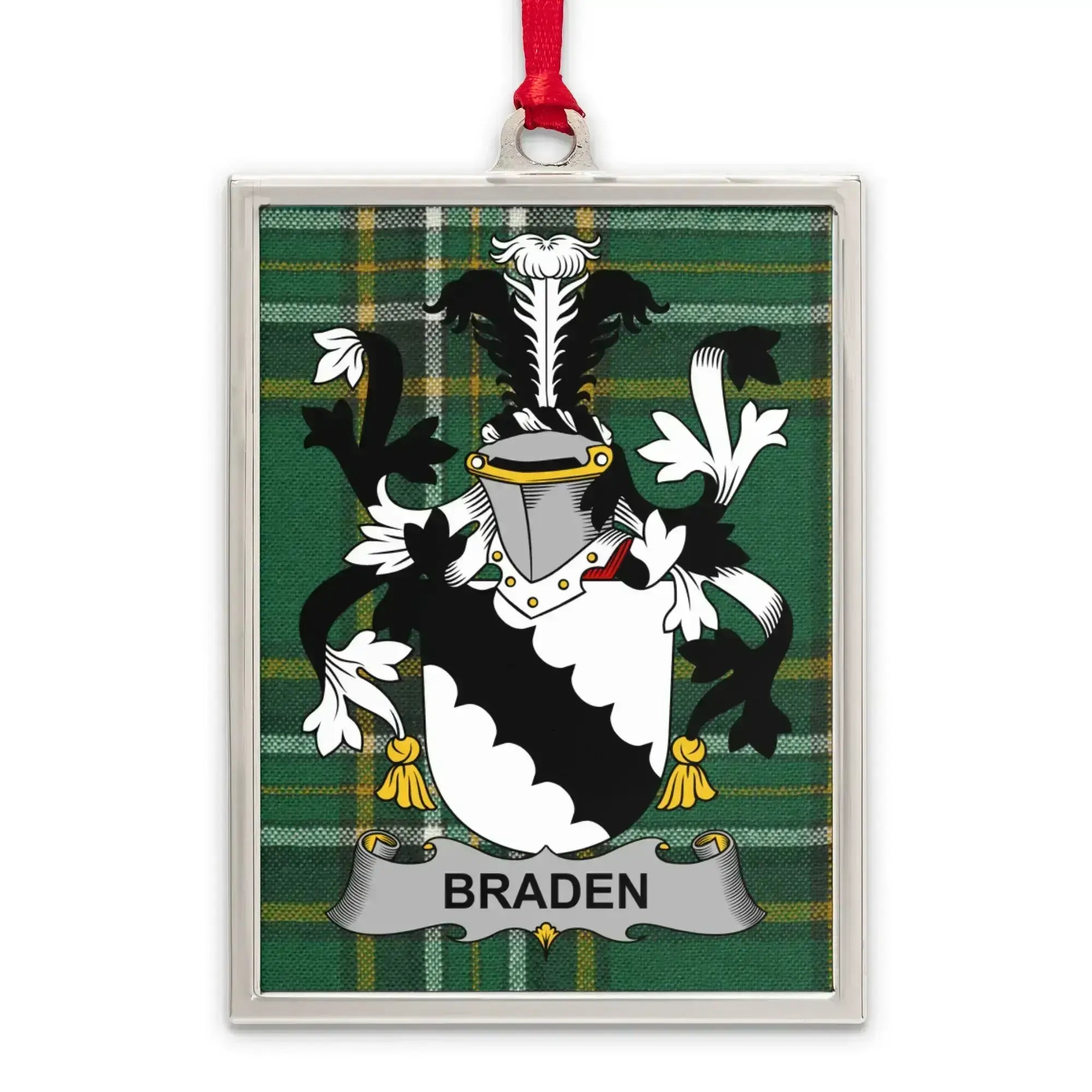 Braden Family Crest Tartan Plaid Ornament product