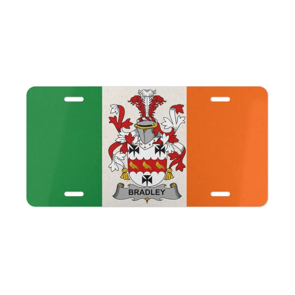Custom Irish Flag Bradley Design License Plate product