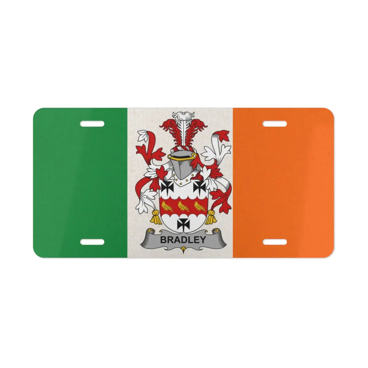 Custom Irish Flag Bradley Design License Plate product
