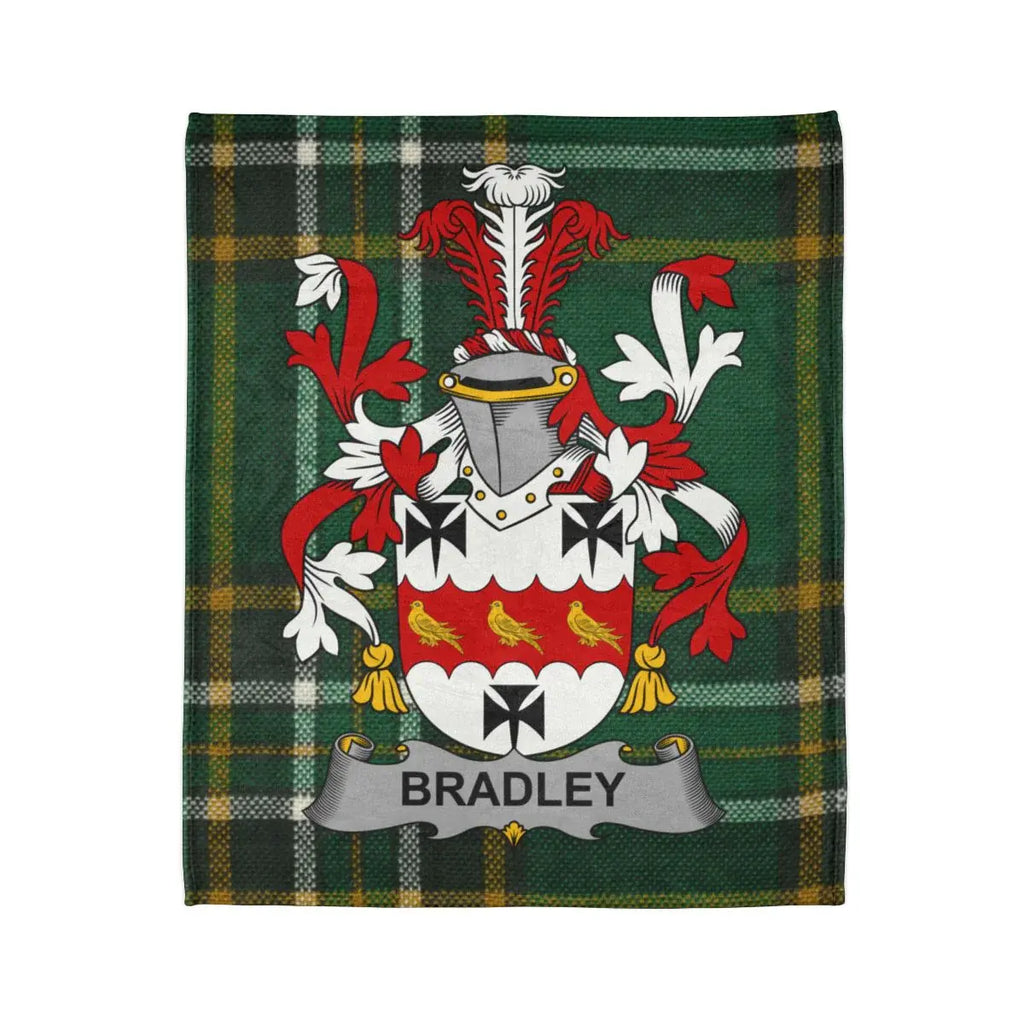 Bradley Family Crest Personalized Blanket
