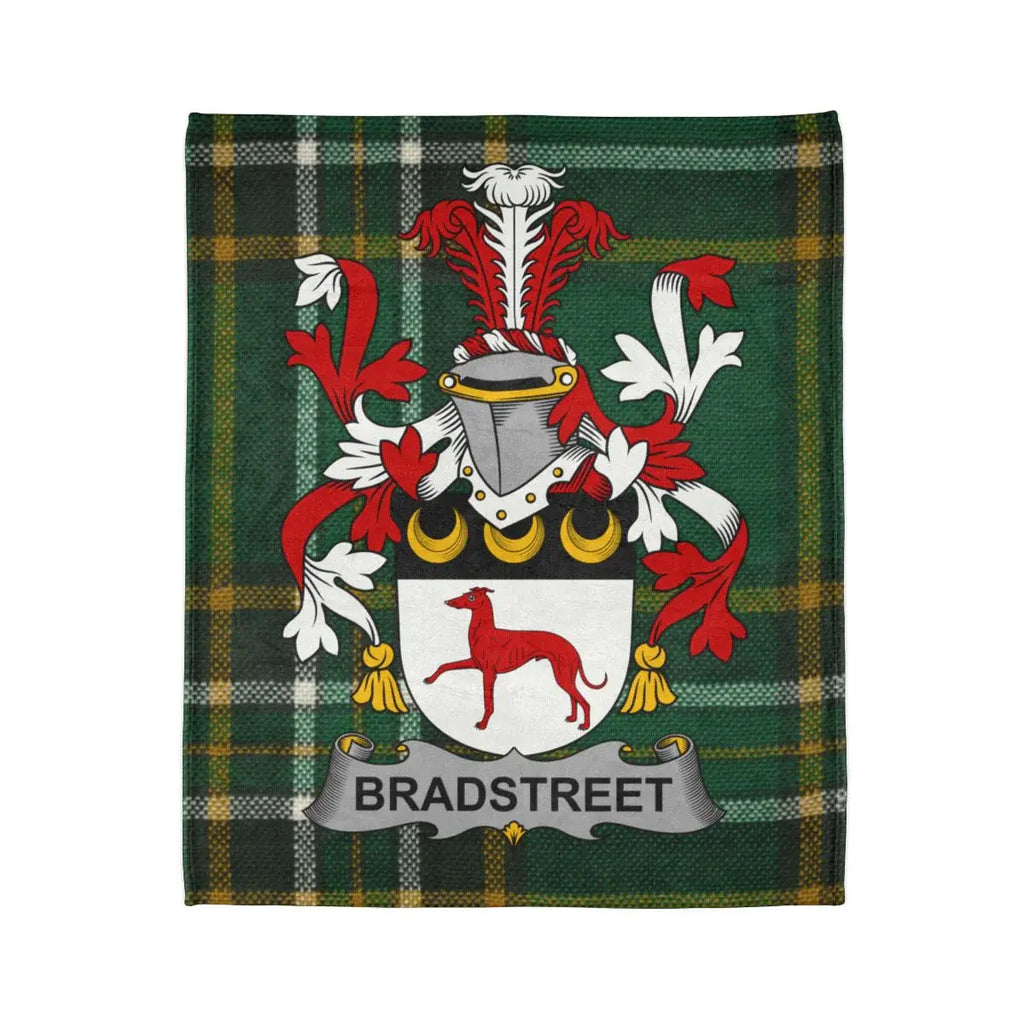 Family Crest with Tartan Background Blanket