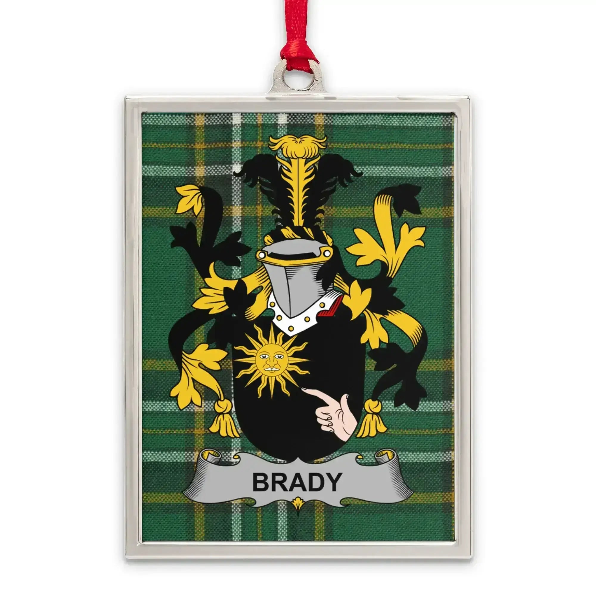 Custom Family Crest Plaid Pattern Ornament product type
