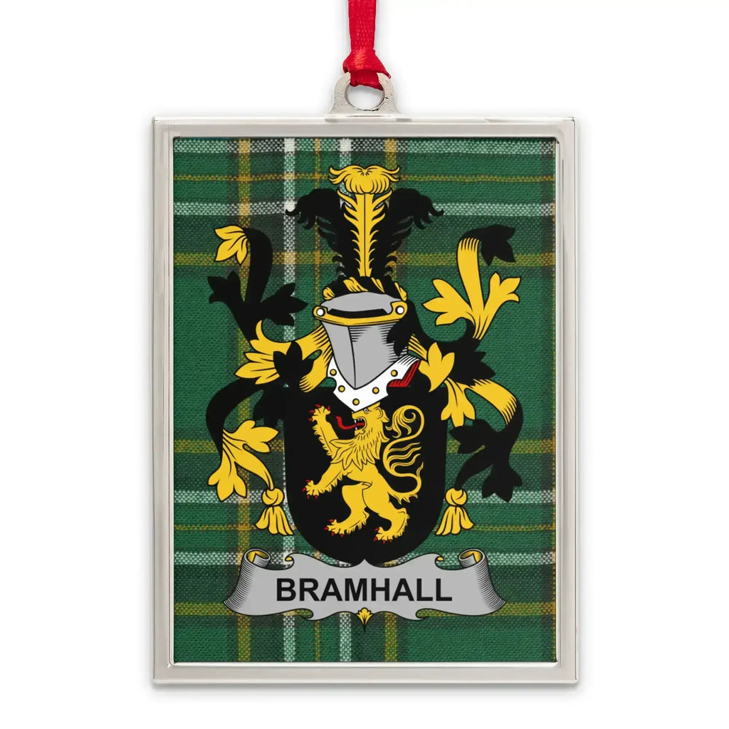 Bramhall Tartan Crest Design Acrylic Ornament product