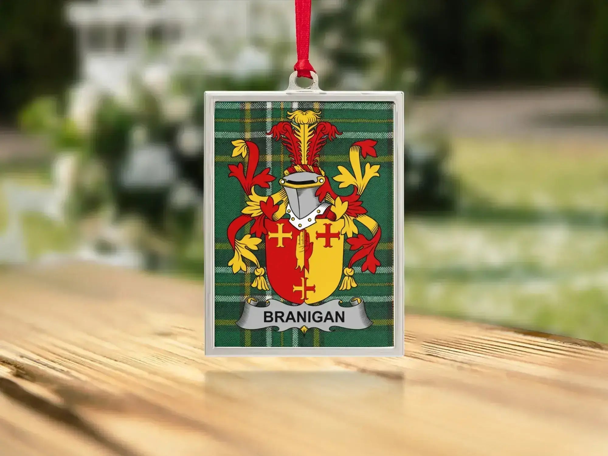 Branigan Family Crest on Tartan Shield product