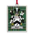 Bray Family Crest Green Plaid Background Ornament product type