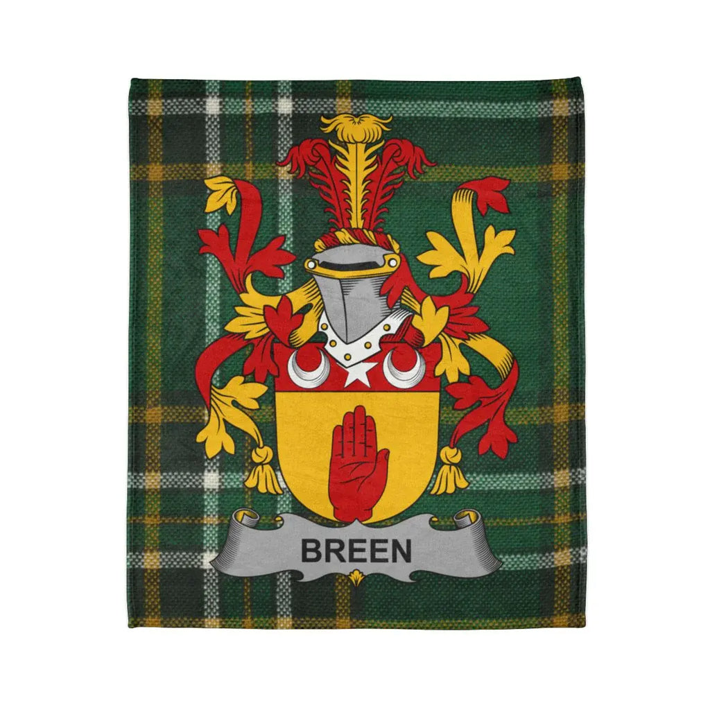 Breen Family Crest Plaid Pattern Blanket Product
