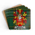 Brennan Family Crest Colorful Beverage Coaster product