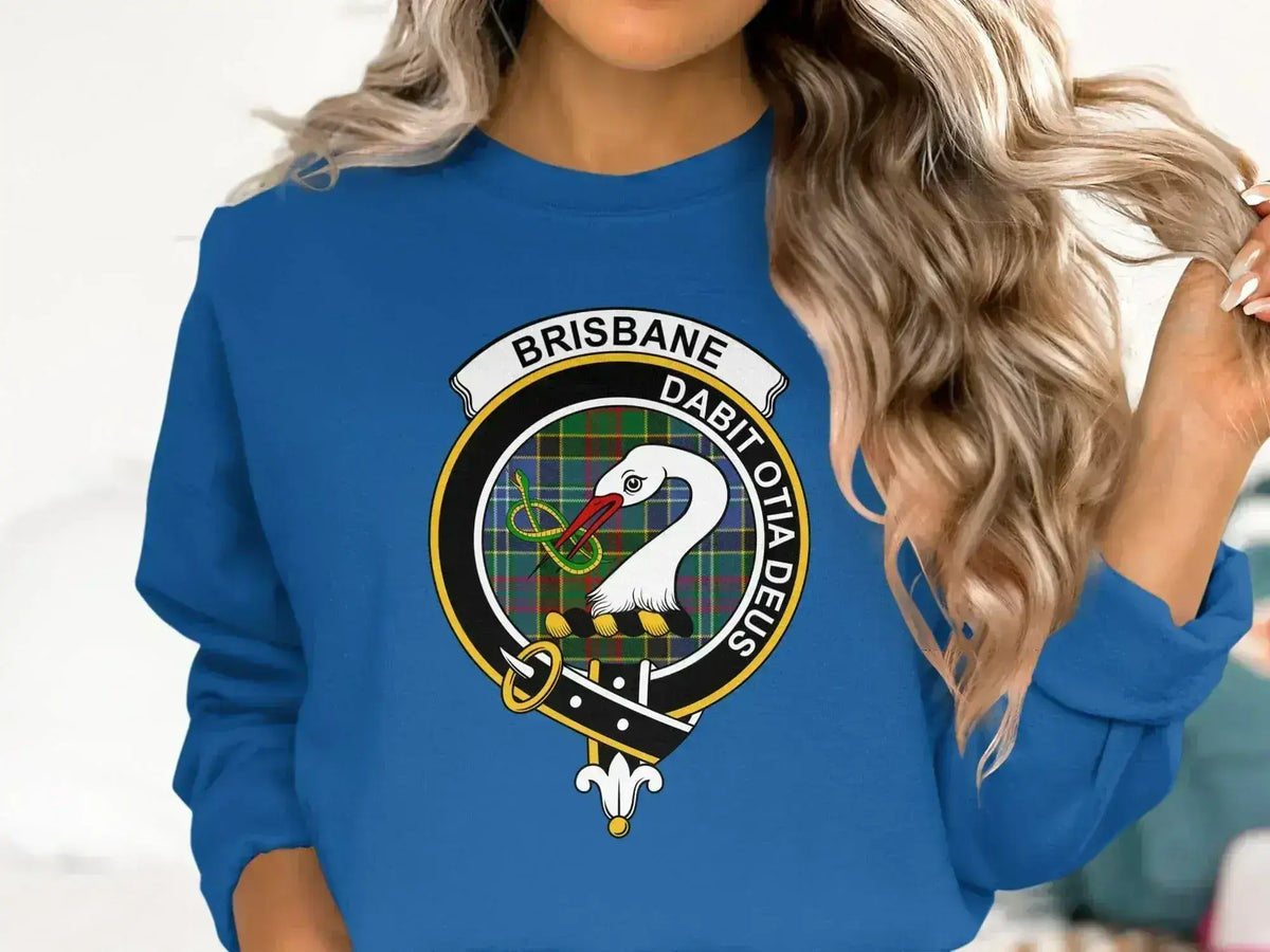 Brisbane tartan clan crest sweatshirt design detail