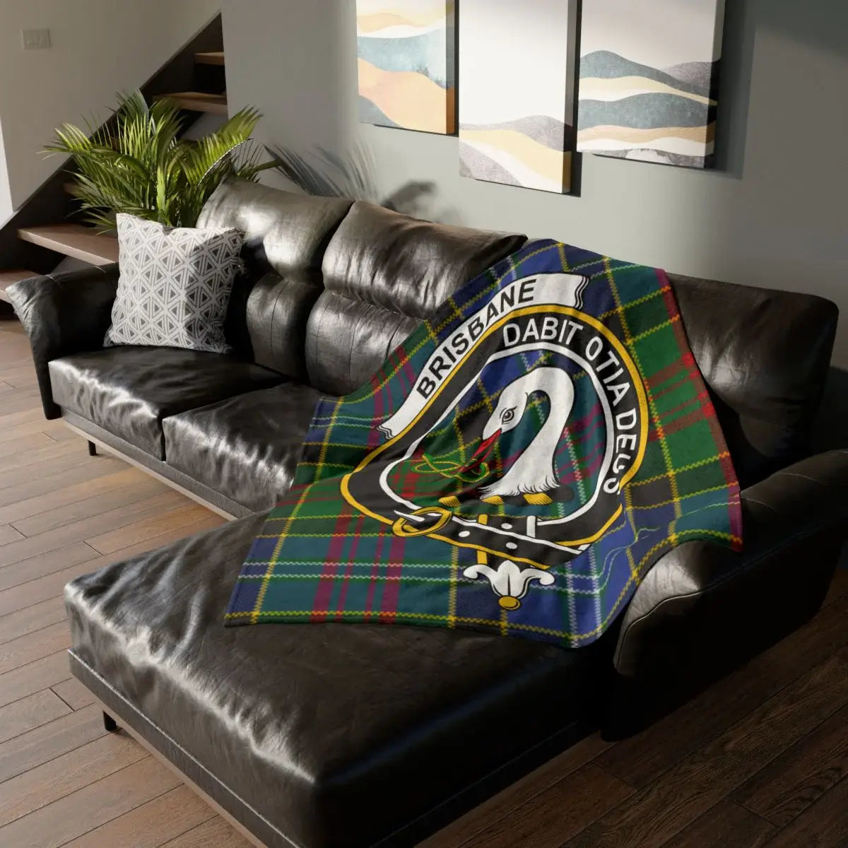 Brisbane Dabit Otiam Deus Tartan Design Blanket
