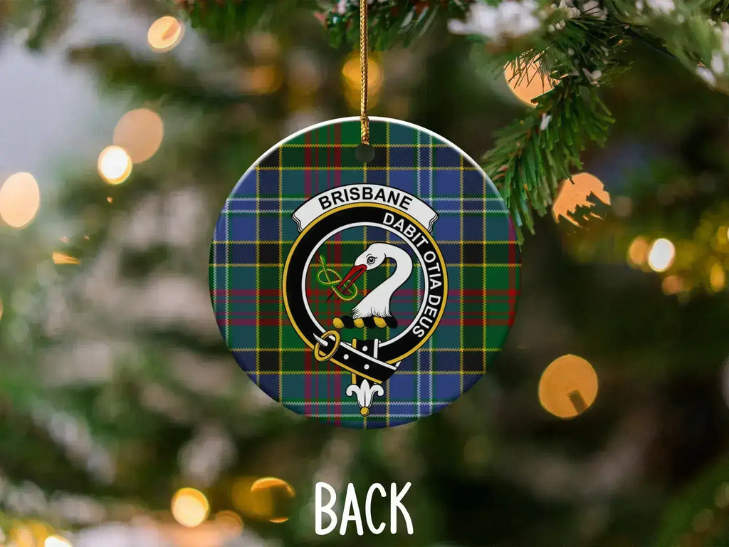Brisbane Scottish heritage ceramic ornament shown from an alternate product view