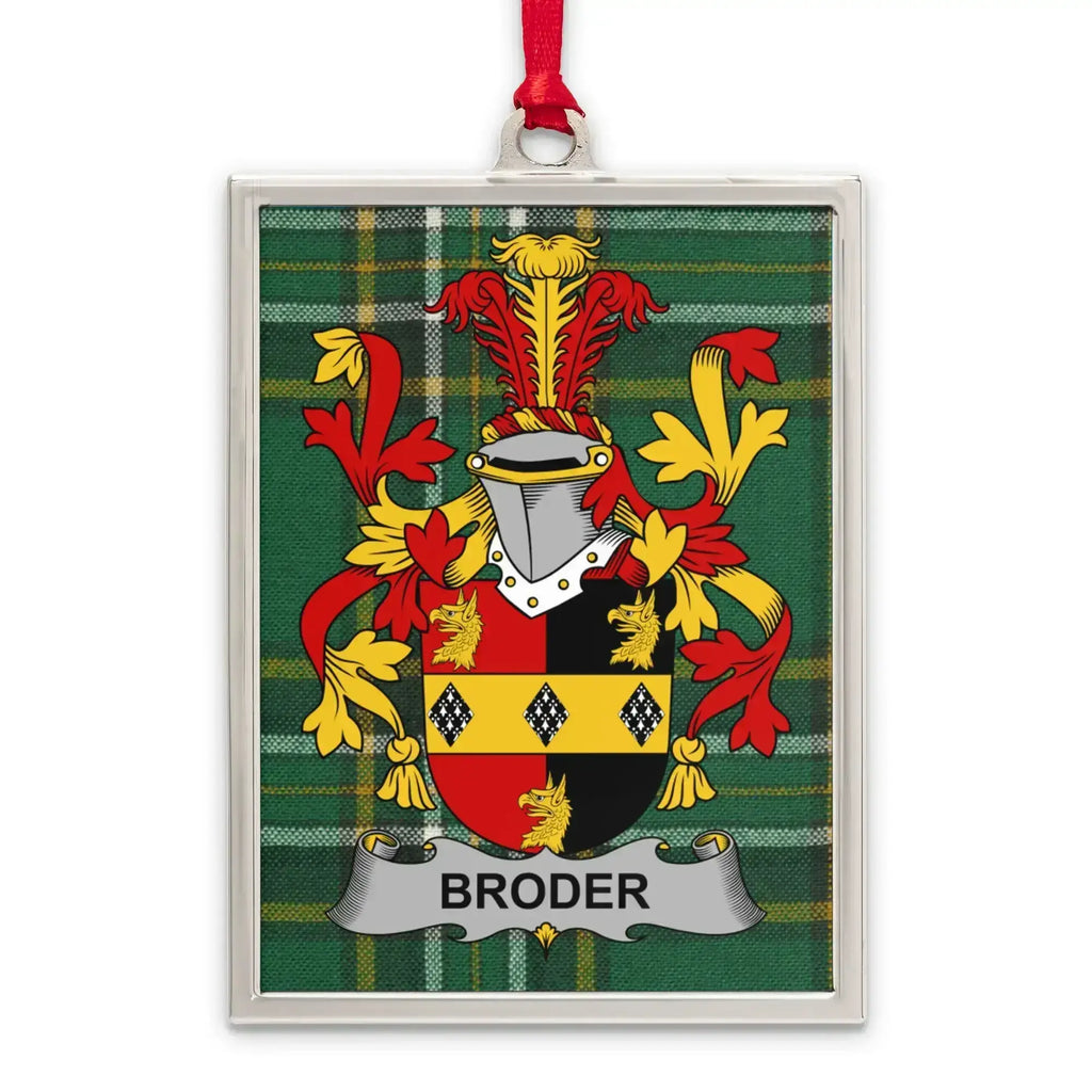 Broder Family Crest Plaid Design Hanging Plaque product type