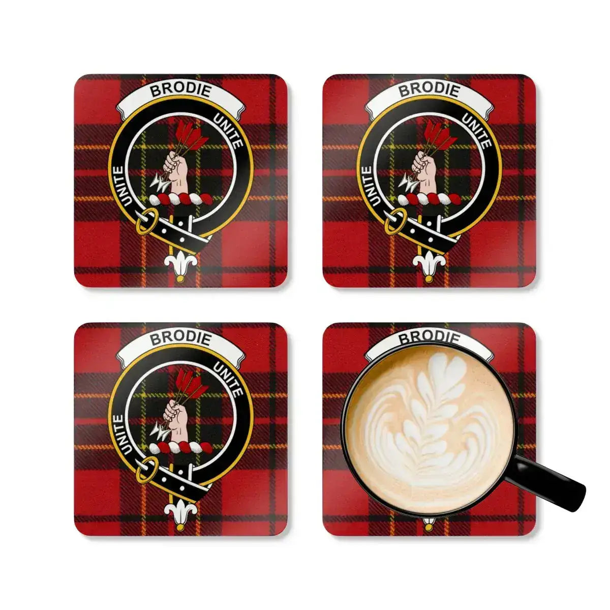 Brodie Unite Scottish Tartan Plaid Coasters product type