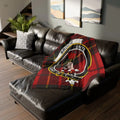 Clan Brodie unite crest tartan throw blanket — 100% polyester, sofa display