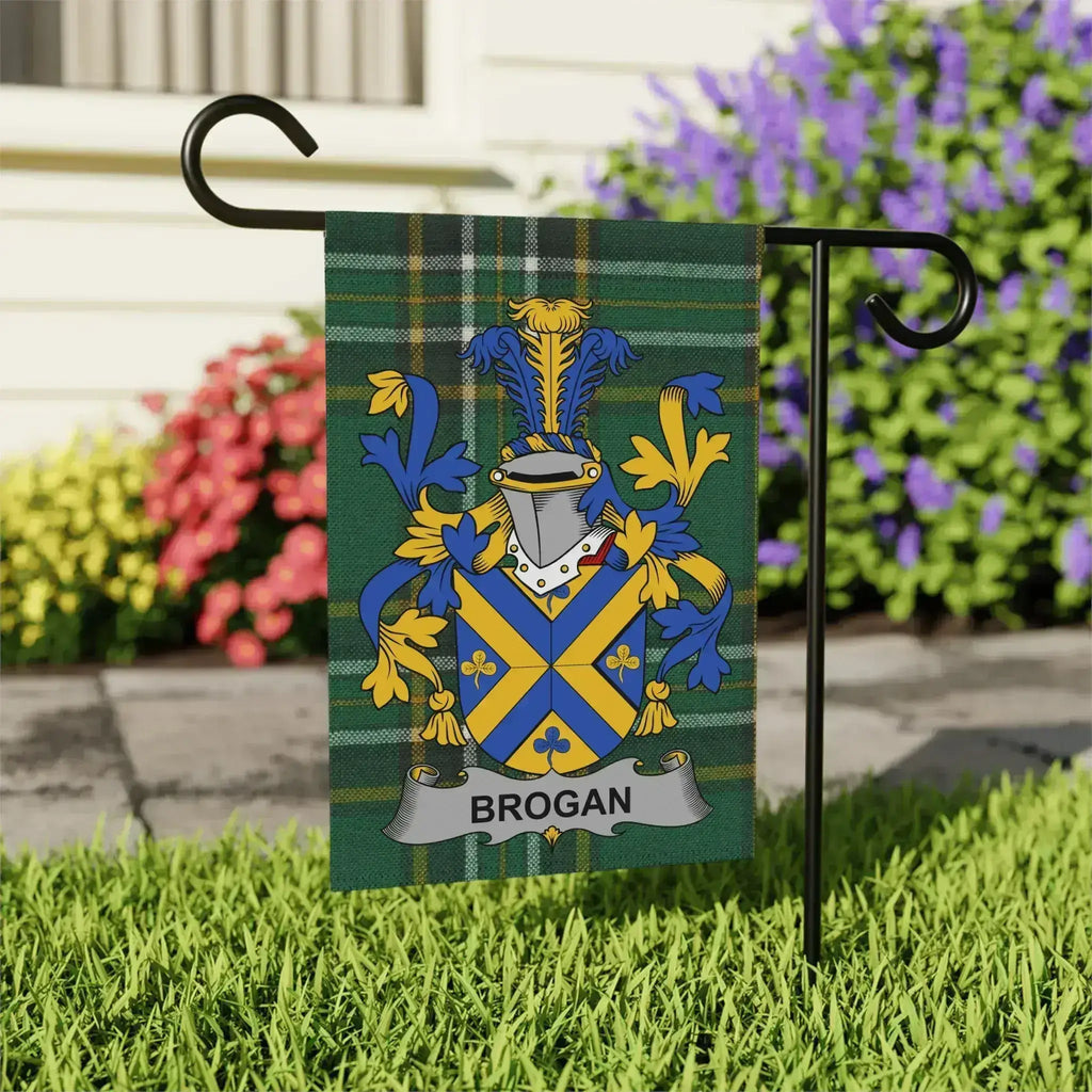 Brogan Family Crest Garden Flag Yard Decoration