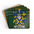 Brogan Family Crest Plaid Coasters set product