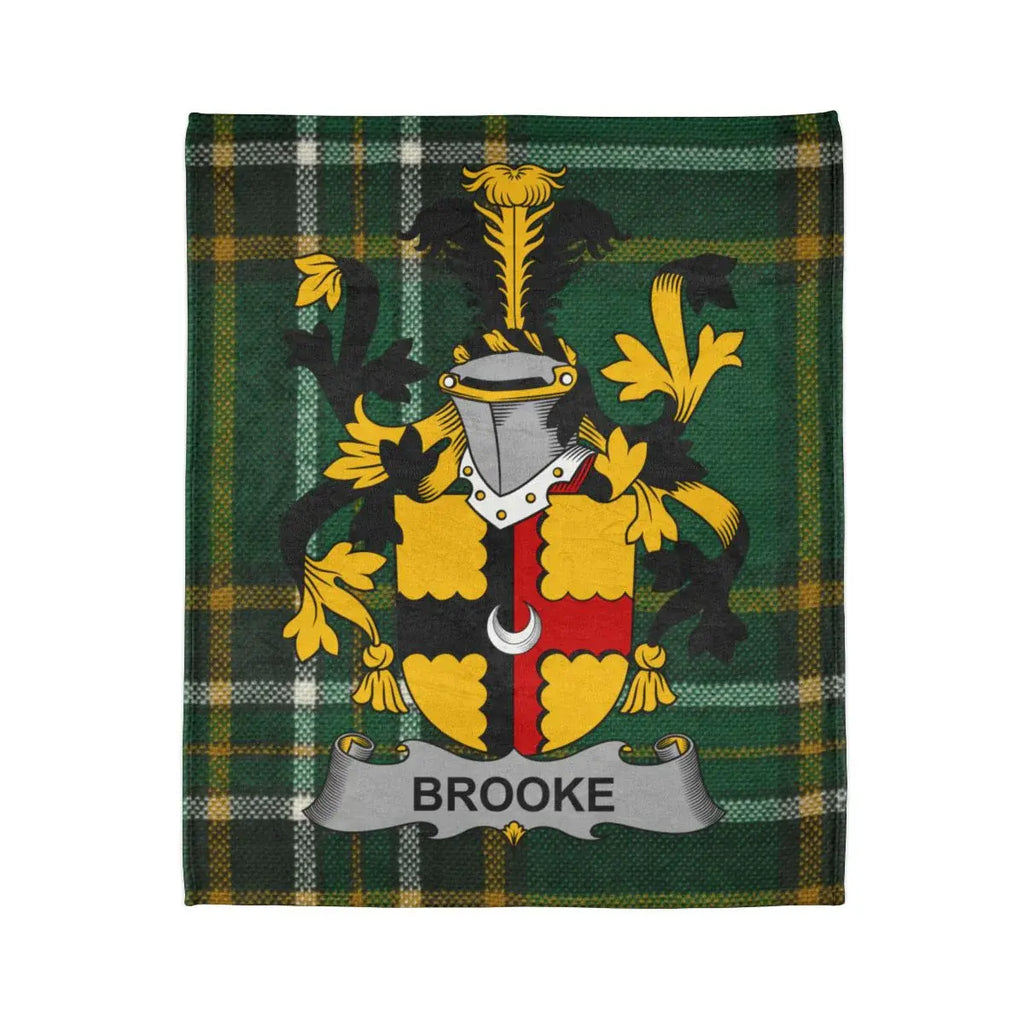 Brooke Family Crest Plaid Design Blanket