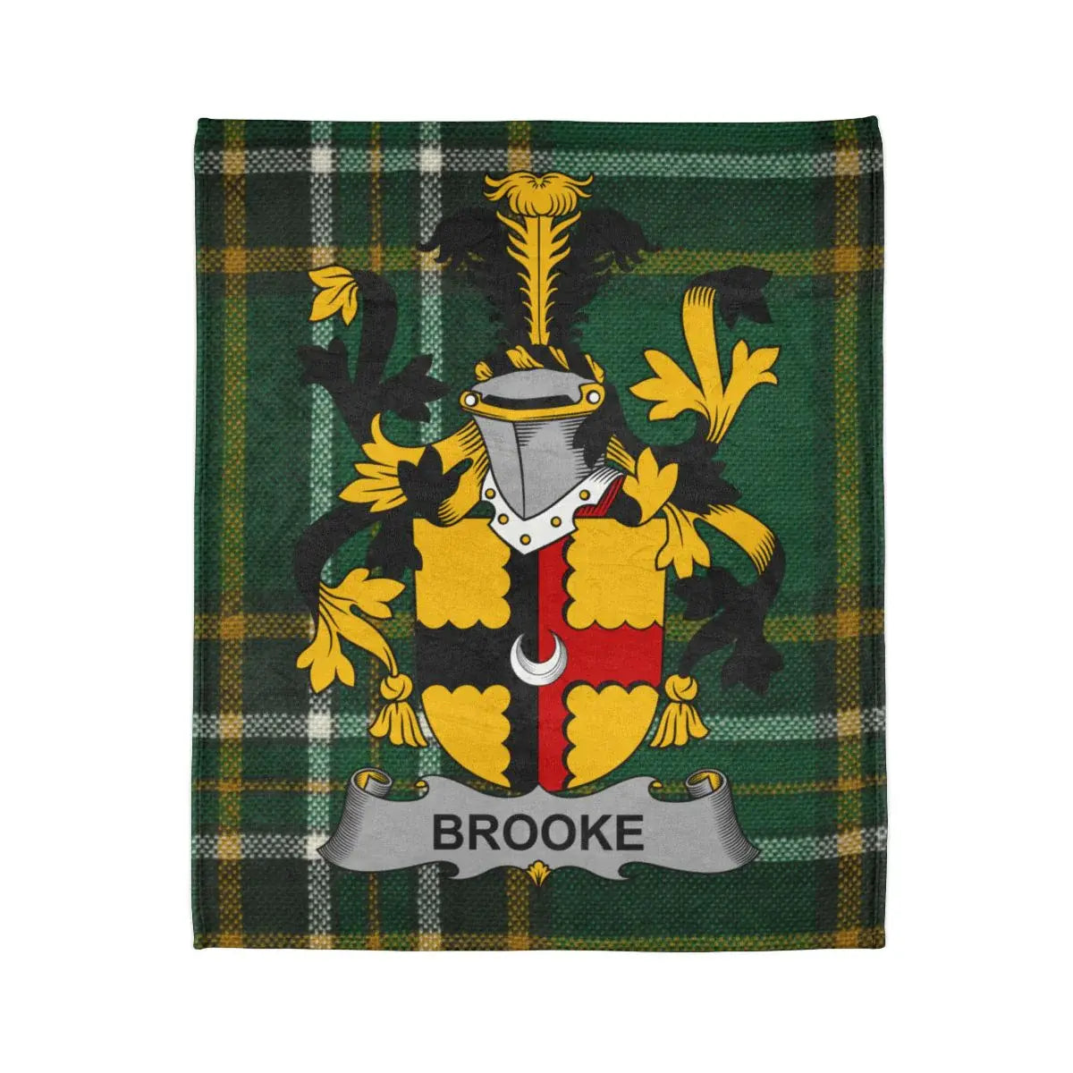 Brooke Family Crest Plaid Design Blanket