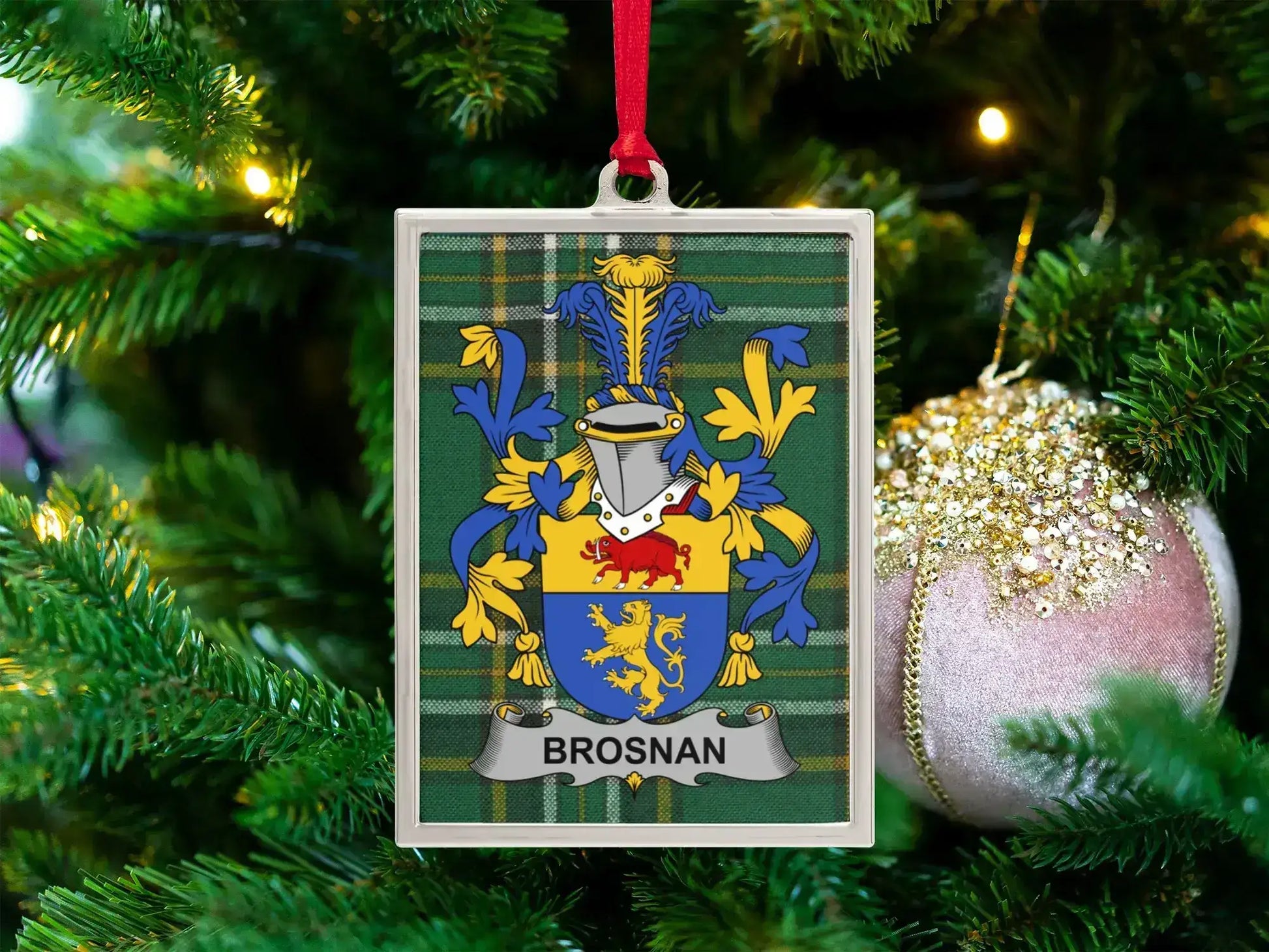 Family Crest Personalized Christmas Ornament product