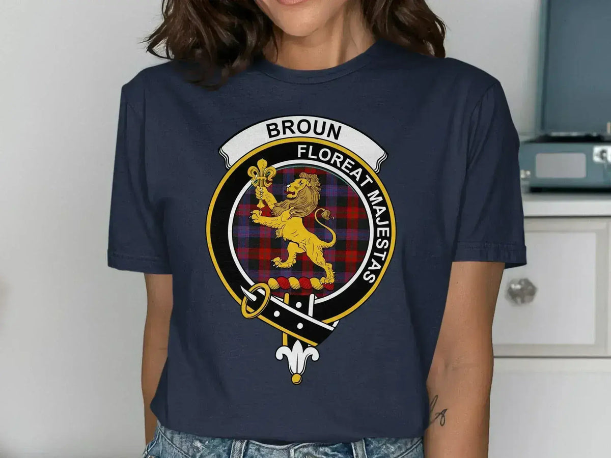 Broun Scottish clan crest T-shirt product view