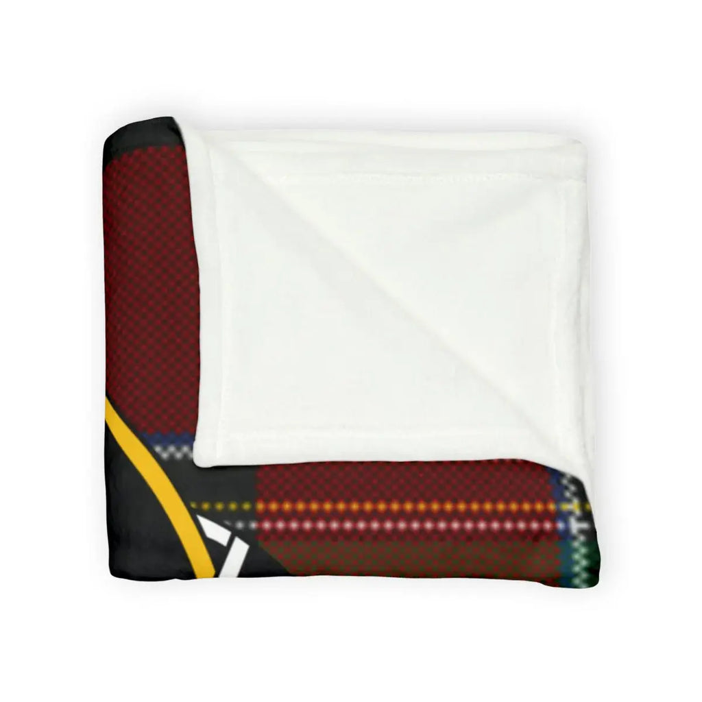 Colorful Red and Black Patterned Blanket